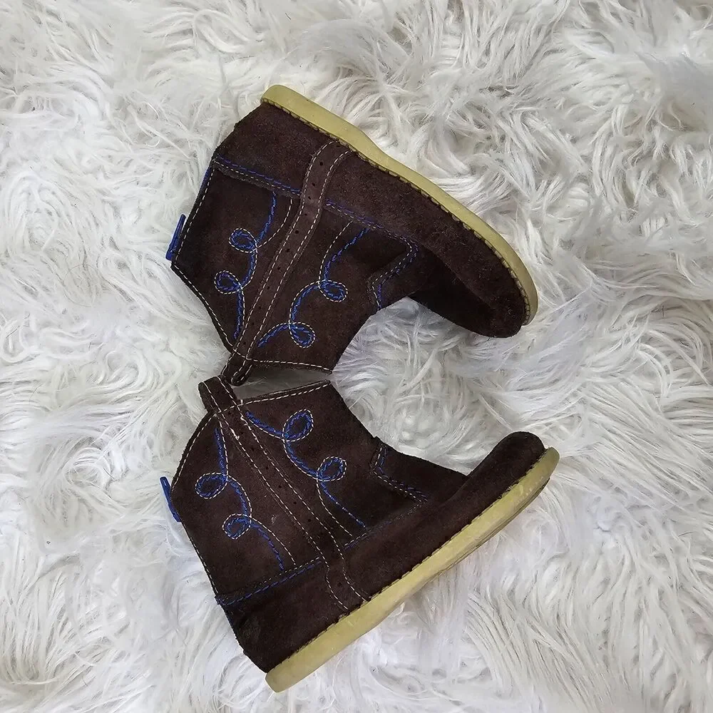Livie & Luca Pepper Suede Boots Girls Size 6 Brown Zip Ankle